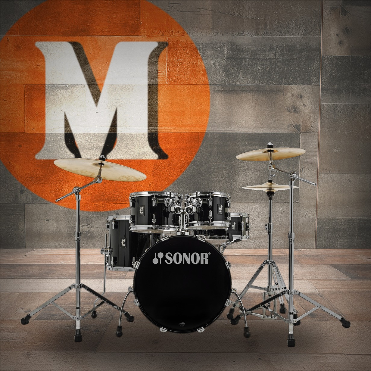 Sonor AQ1 Studio Set Piano Black (AQ1-STUDIOWMCPB)