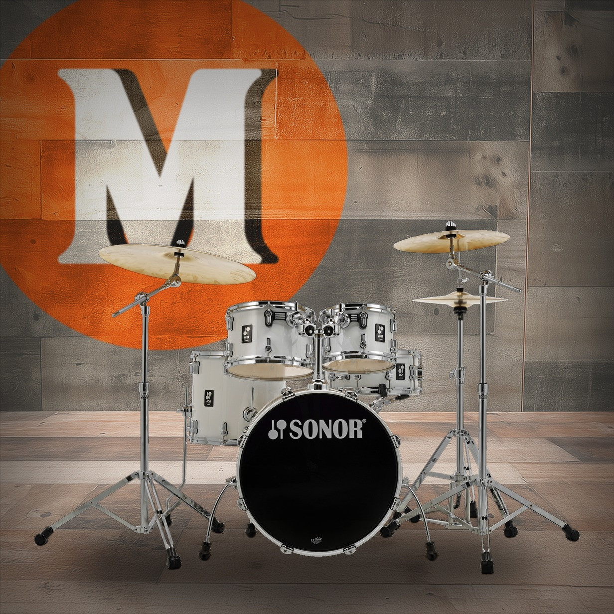 Sonor AQ1 Studio Set Piano White (AQ1-STUDIOWMCPW)