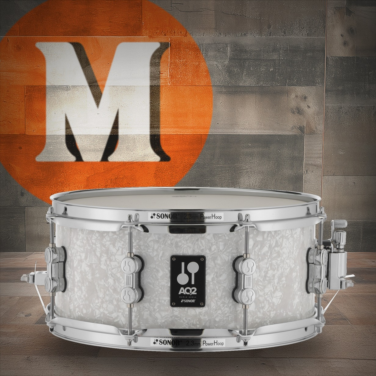 Sonor AQ2 13X6 Maple Snare-White Marine Pearl (AQ2-1306-SDW-WHP)