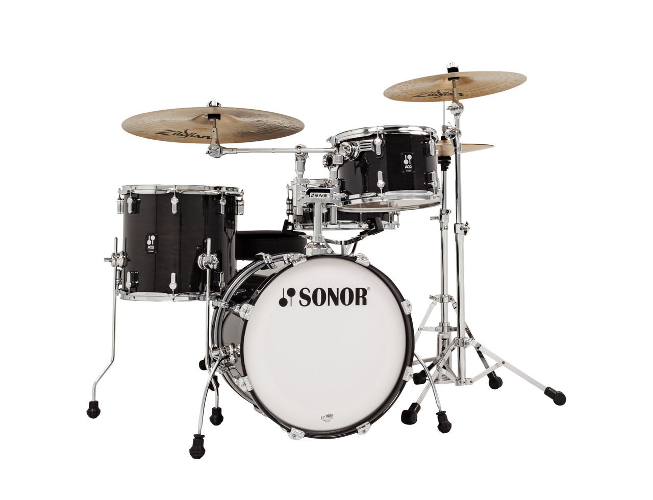 Sonor AQ2 Maple BOP SET-Transparent Black (AQ2-BOPWMCTSB)