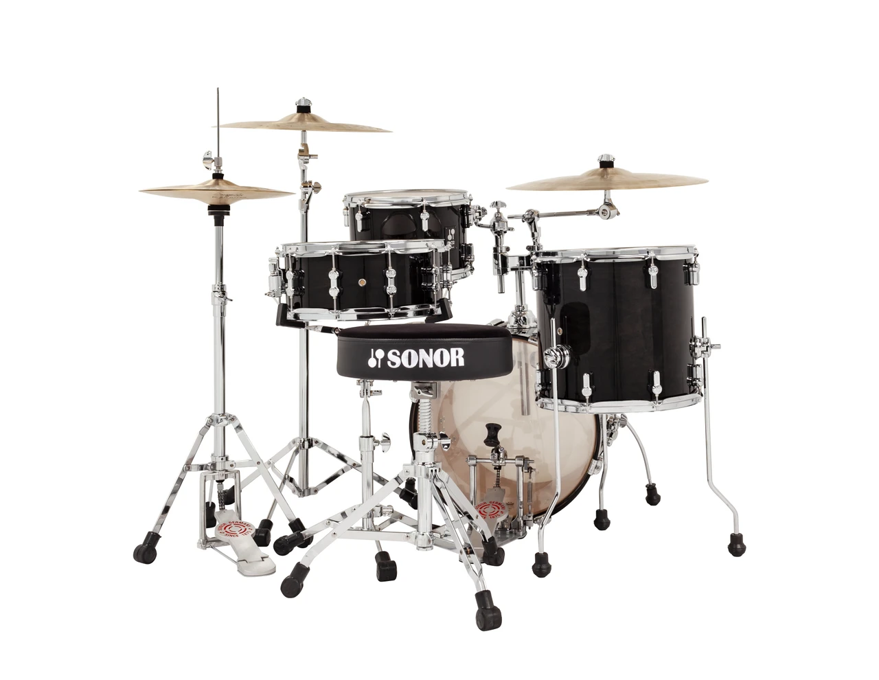 Sonor AQ2 Maple BOP SET-Transparent Black (AQ2-BOPWMCTSB)