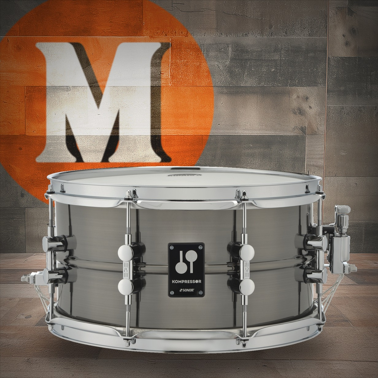 Sonor Kompressor Snare Drum 13" x 7" Brass (KS-1307-SDB)