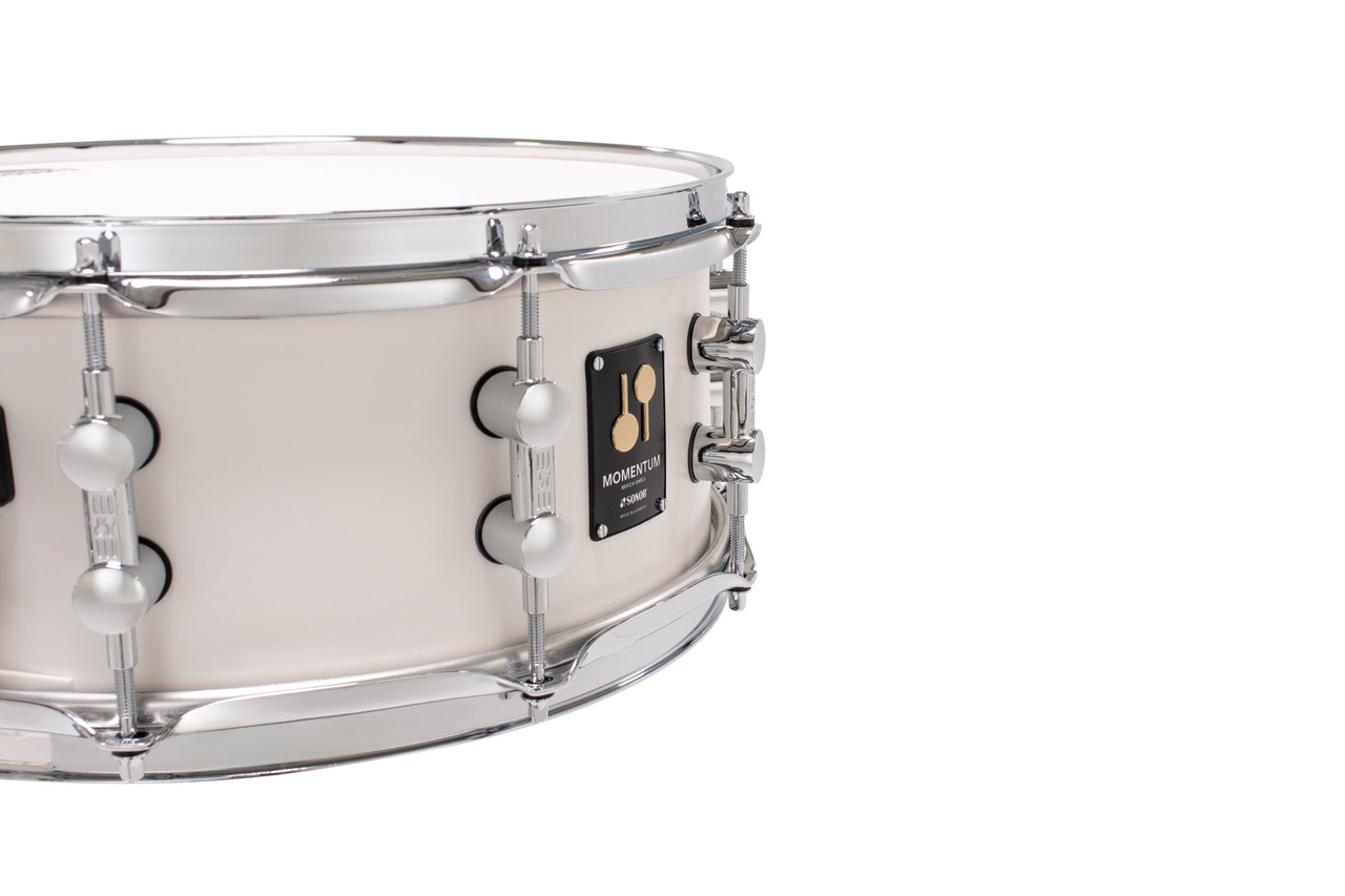 Sonor Momentum Beech 14X5.75 Snare Drum Satin Pure White (MTB-14575-SDW-SPW)