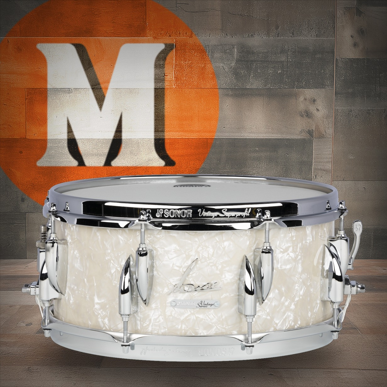 Sonor Vintage Series 13"X 6" Snare Drum - Vintage Pearl (VT-1306-SDW-VPRL)