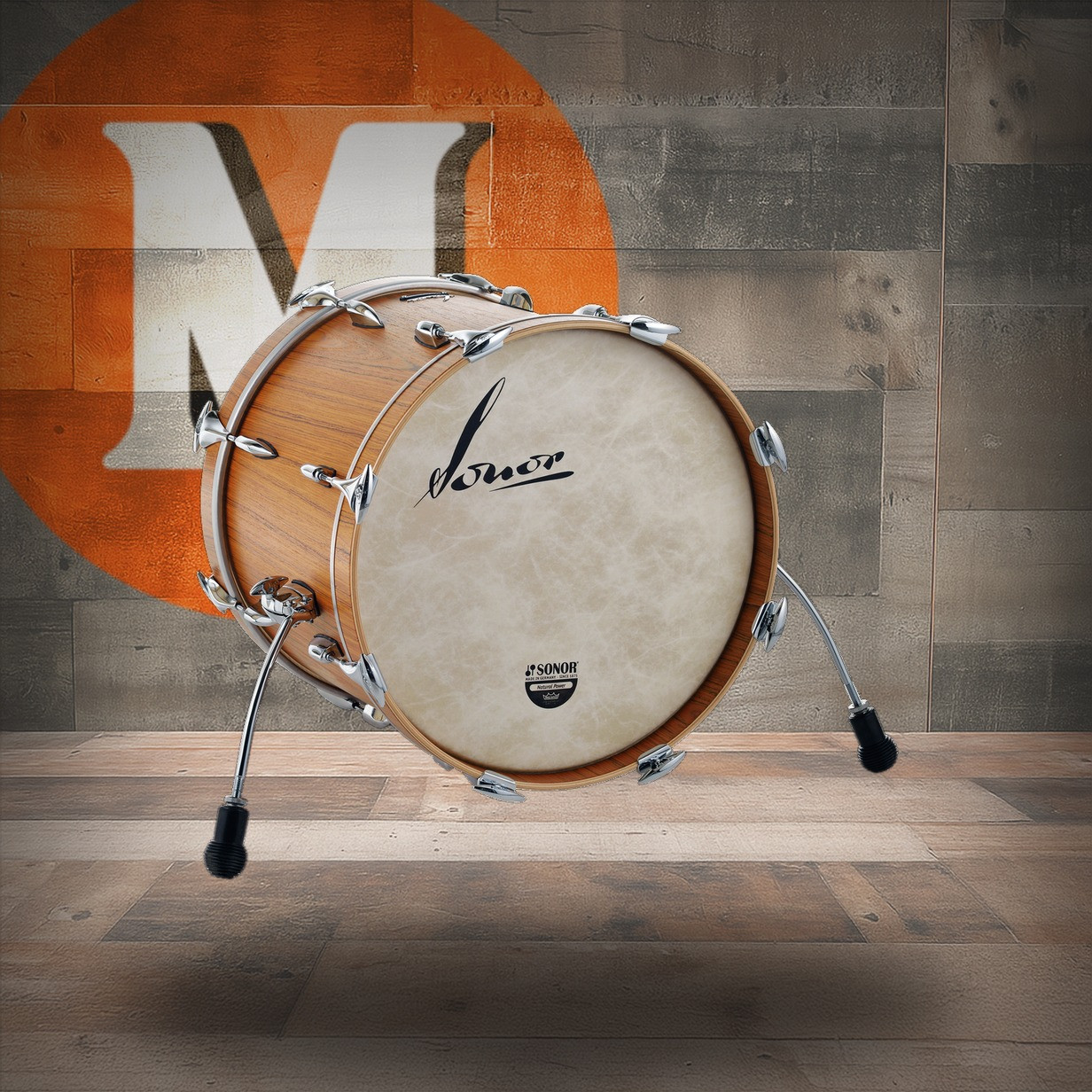 Sonor Vintage Series 18"X14" Bass Drum NM - Teak Semi-Gloss (VT-1814-BDNM-TSG)
