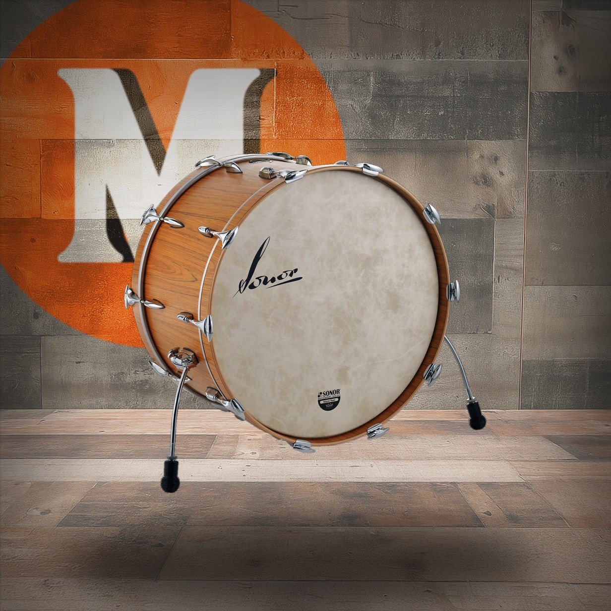 Sonor Vintage Series 24"X14" Bass Drum NM - Teak Semi-Gloss (VT-2414-BDNM-TSG)