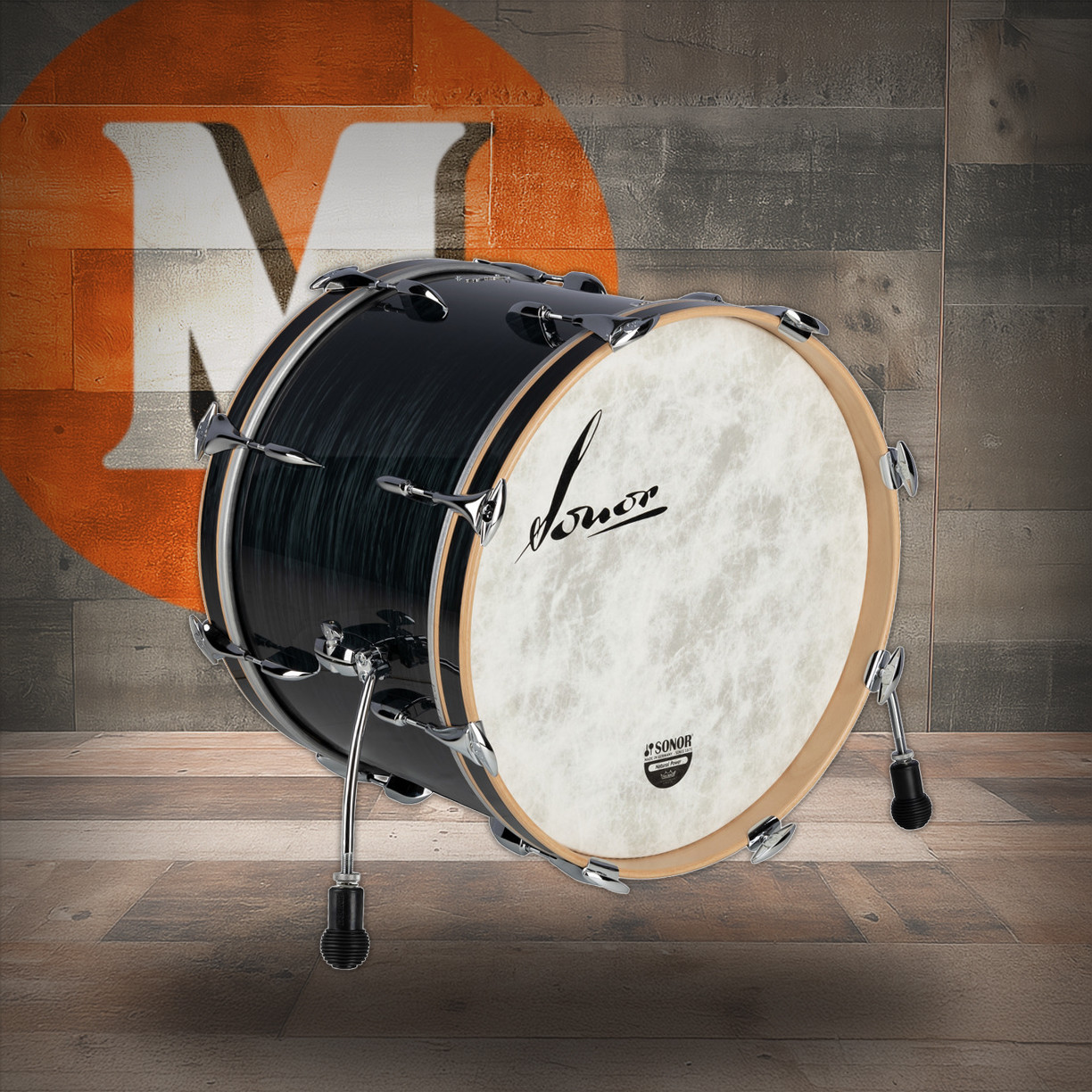 Sonor Vintage Series 24"X14" Bass Drum NM - Vintage Black Slate (VT-2414-BDNM-VBS)