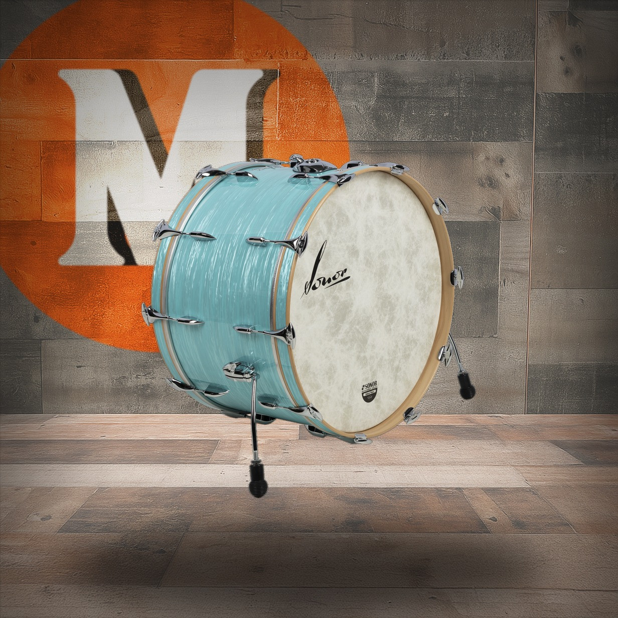 Sonor Vintage Series 24"X14" Bass Drum WM- California Blue (VT-2414-BDWM-CAB)