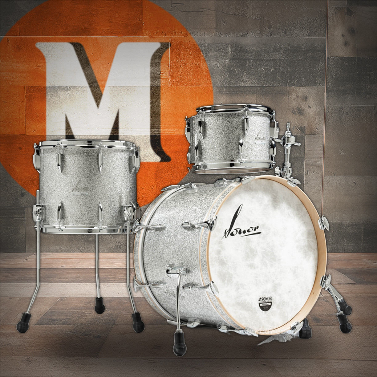 Sonor Vintage Series 20" 3PC Shell Pack - Vintage Silver Glitter (VT-320NMCVSG)