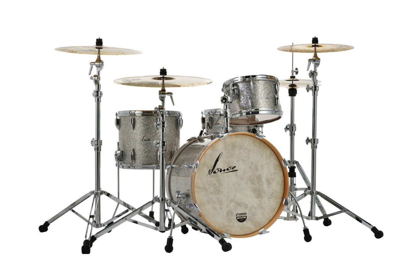 Sonor Vintage Series 20" 3PC Shell Pack w/ Mount - Vintage Silver Glitter (VT-320WMCVSG)