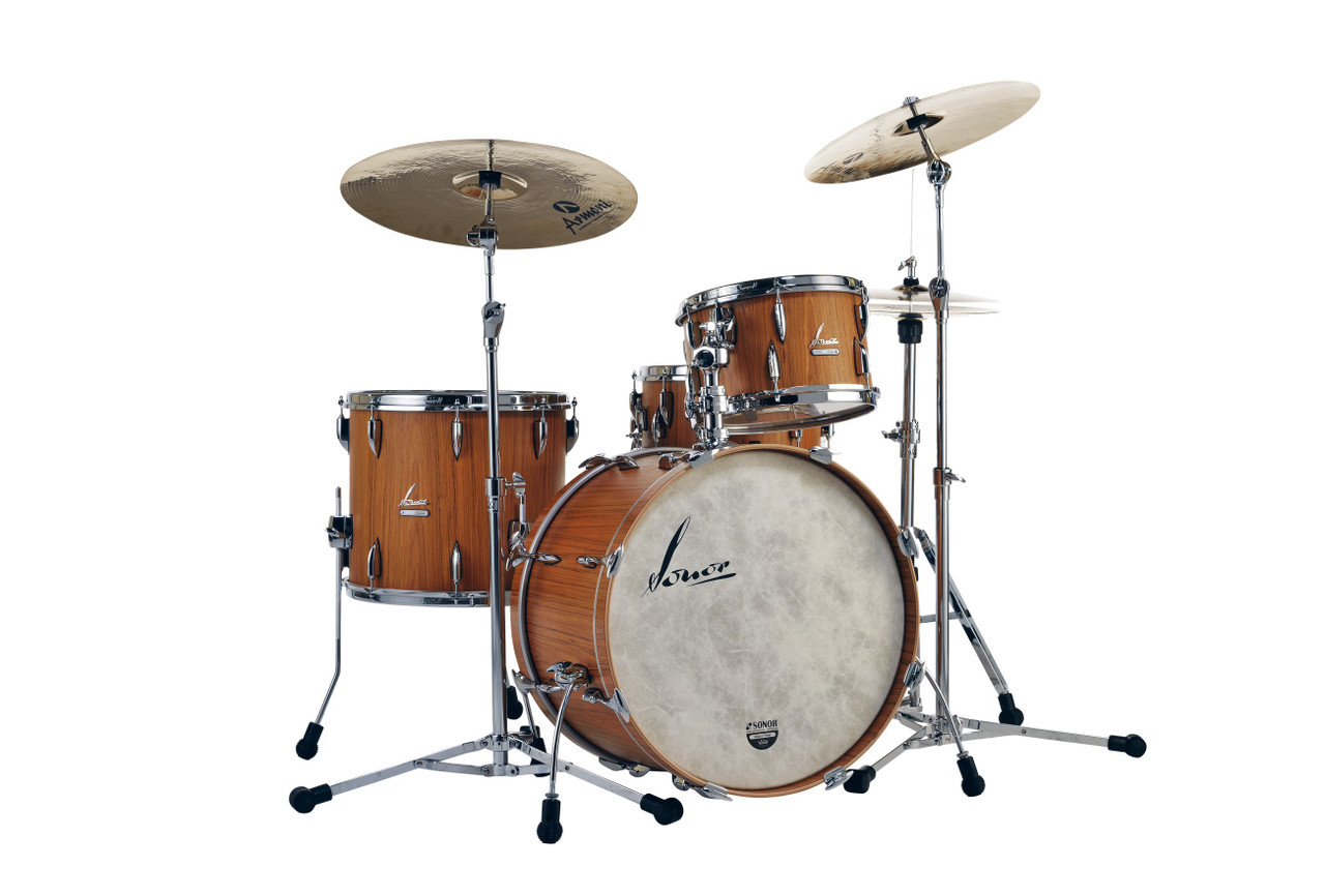 Sonor Vintage Series 22" 3PC Shell Pack w/ Mount - Teak Semi-Gloss (VT-322WMCTSG)