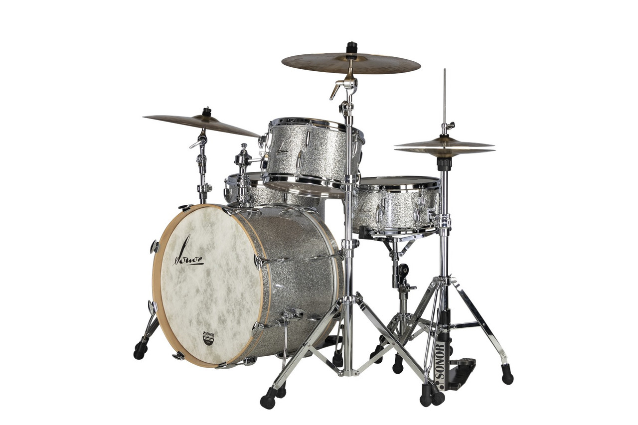 Sonor Vintage Series 22" 3PC Shell Pack w/ Mount - Vintage Silver Glitter (VT-322WMCVSG)