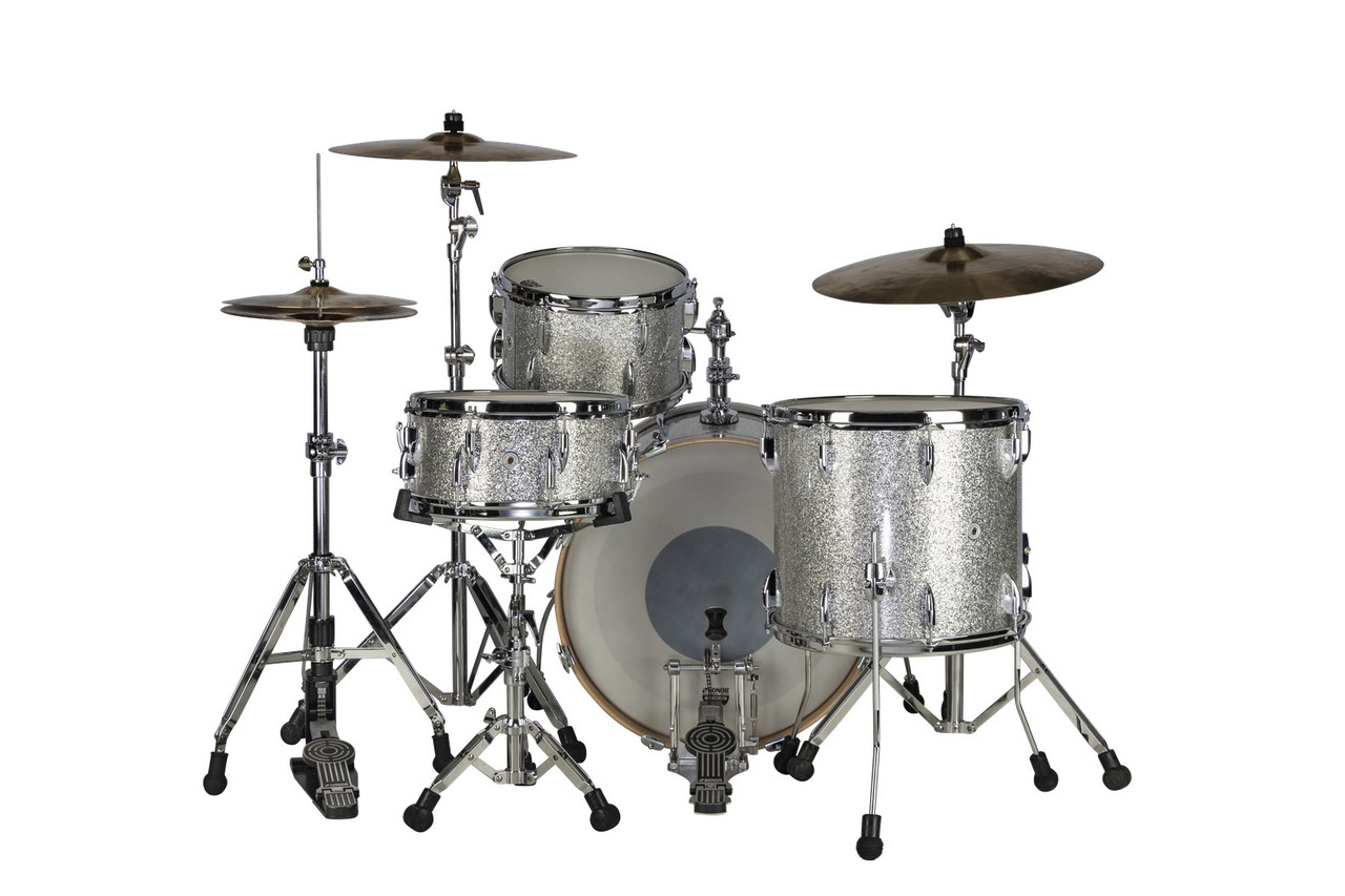 Sonor Vintage Series 22" 3PC Shell Pack w/ Mount - Vintage Silver Glitter (VT-322WMCVSG)