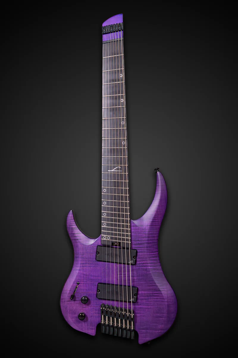 Legator Ghost Multi Scale 8-String Left Hand Electric Guitar - Purple Flame (G8FSSL-PR) | Musician Madness