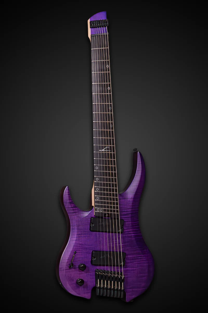 Legator Ghost Multi Scale 8-String Left Hand Electric Guitar - Purple Flame (G8FSSL-PR) | Musician Madness