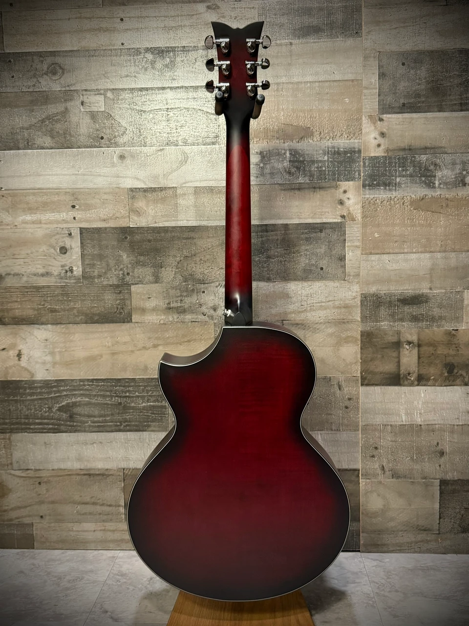 Schecter Orleans Stage Acoustic-Electric Guitar - Vampyre Red Burst Satin - Open Box (3710) | Musician Madness