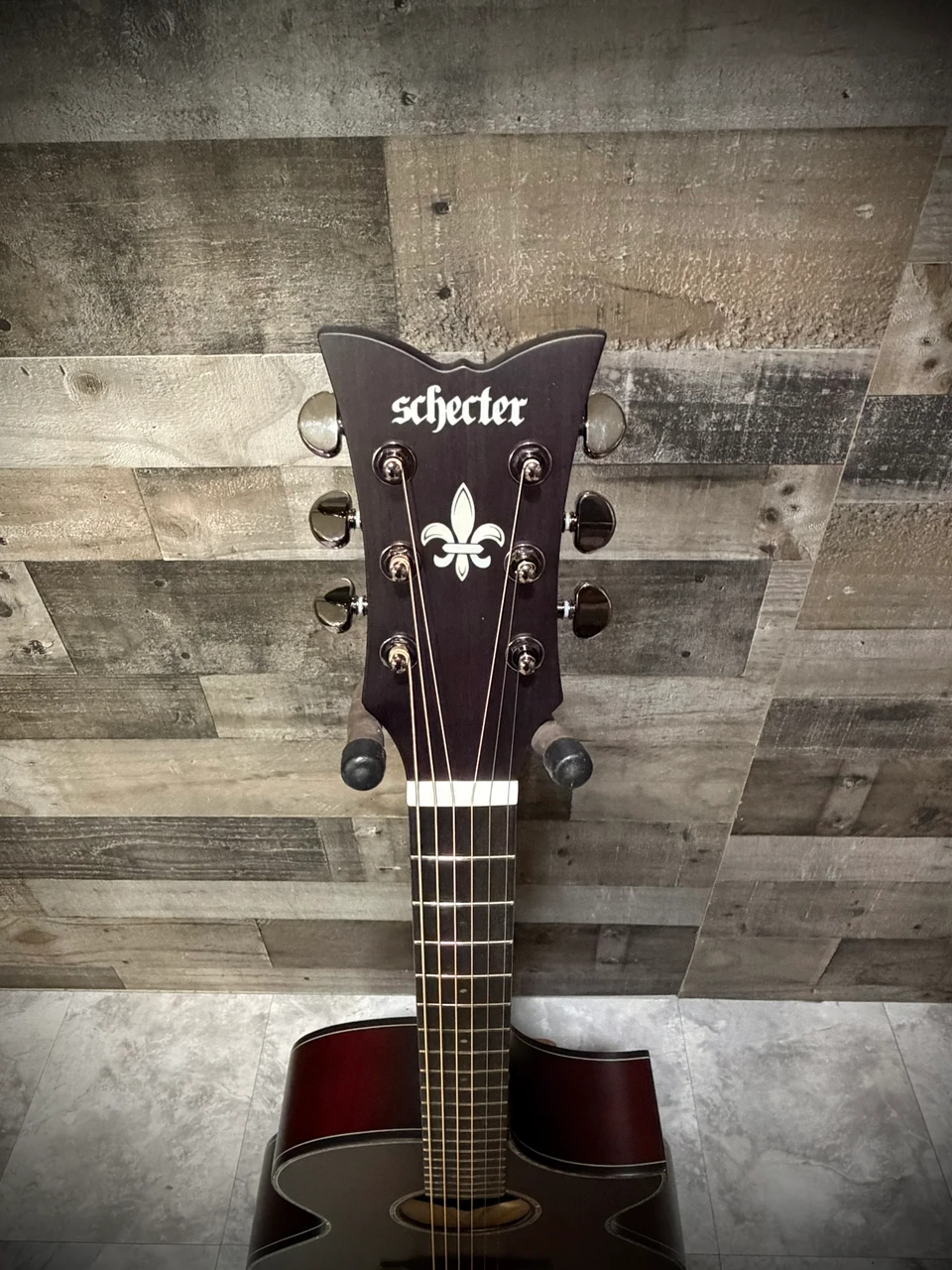 Schecter Orleans Stage Acoustic-Electric Guitar - Vampyre Red Burst Satin - Open Box (3710) | Musician Madness