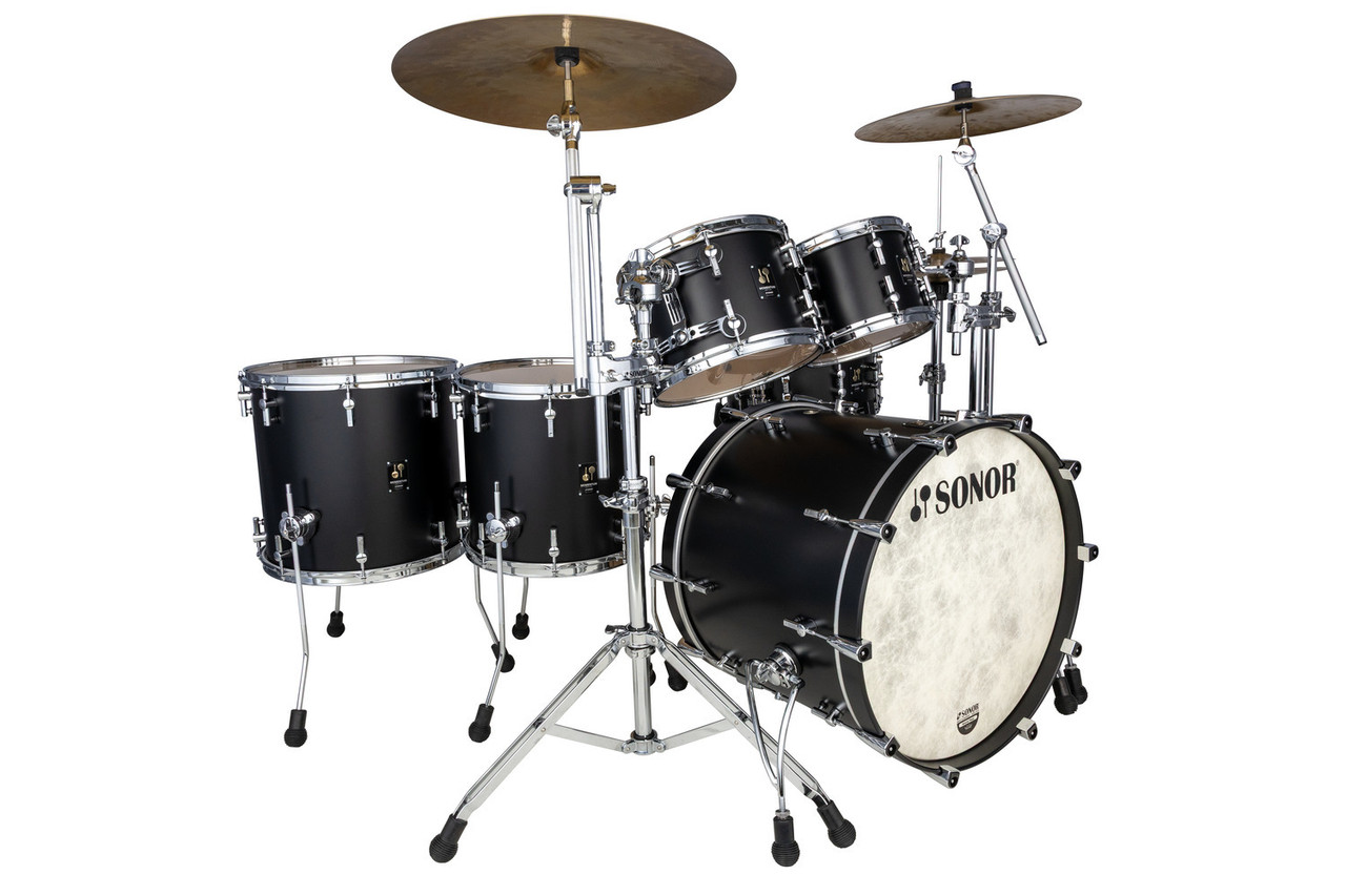 Sonor Momentum Series Maple 5 Piece Shell Pack - GT Black (MTM-522NMCGTB) | Musician Madness