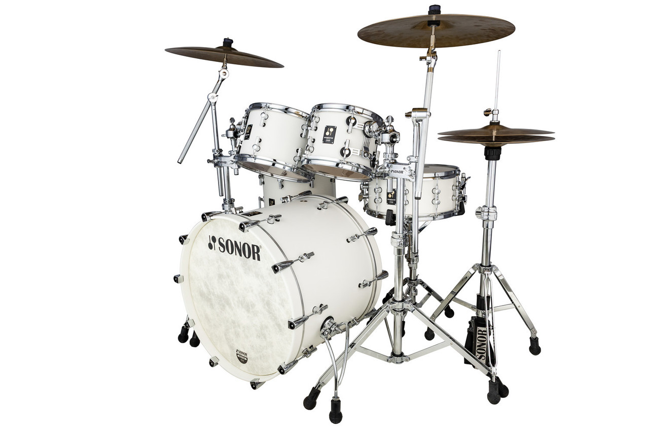 Sonor Momentum Series Maple 5 Piece Shell Pack - Satin Pure White (MTM-522NMCSPW) | Musician Madness