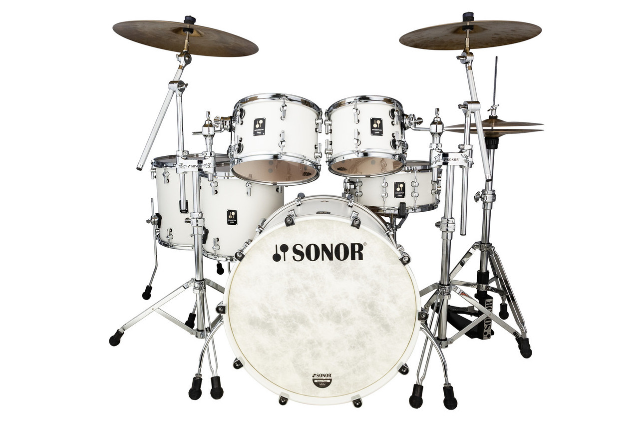 Sonor Momentum Series Maple 5 Piece Shell Pack - Satin Pure White (MTM-522NMCSPW) | Musician Madness