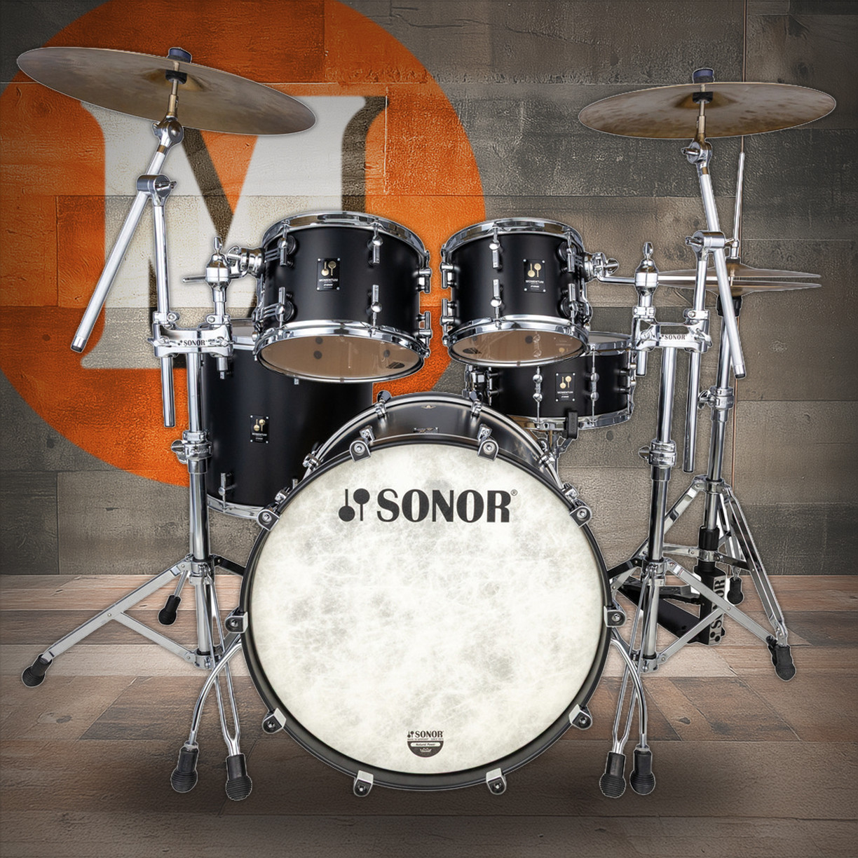 Sonor Momentum Series Maple 4 Piece Shell Pack - GT Black (MTM-422NMCGTB) | Musician Madness