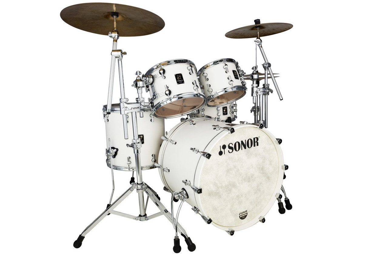 Sonor Momentum Series Maple 4 Piece Shell Pack - Satin Pure White (MTM-422NMCSPW) | Musician Madness