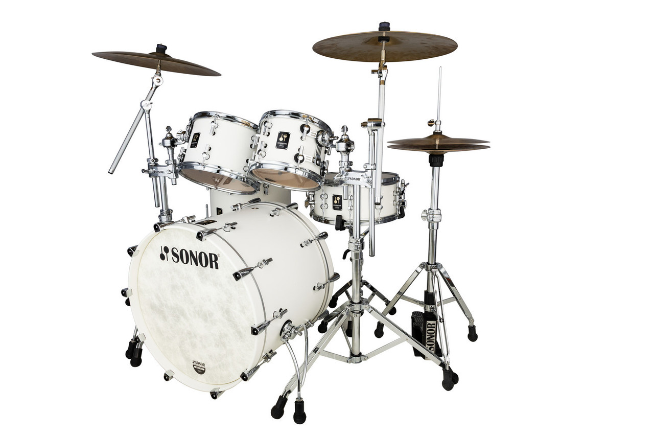 Sonor Momentum Series Maple 4 Piece Shell Pack - Satin Pure White (MTM-422NMCSPW) | Musician Madness