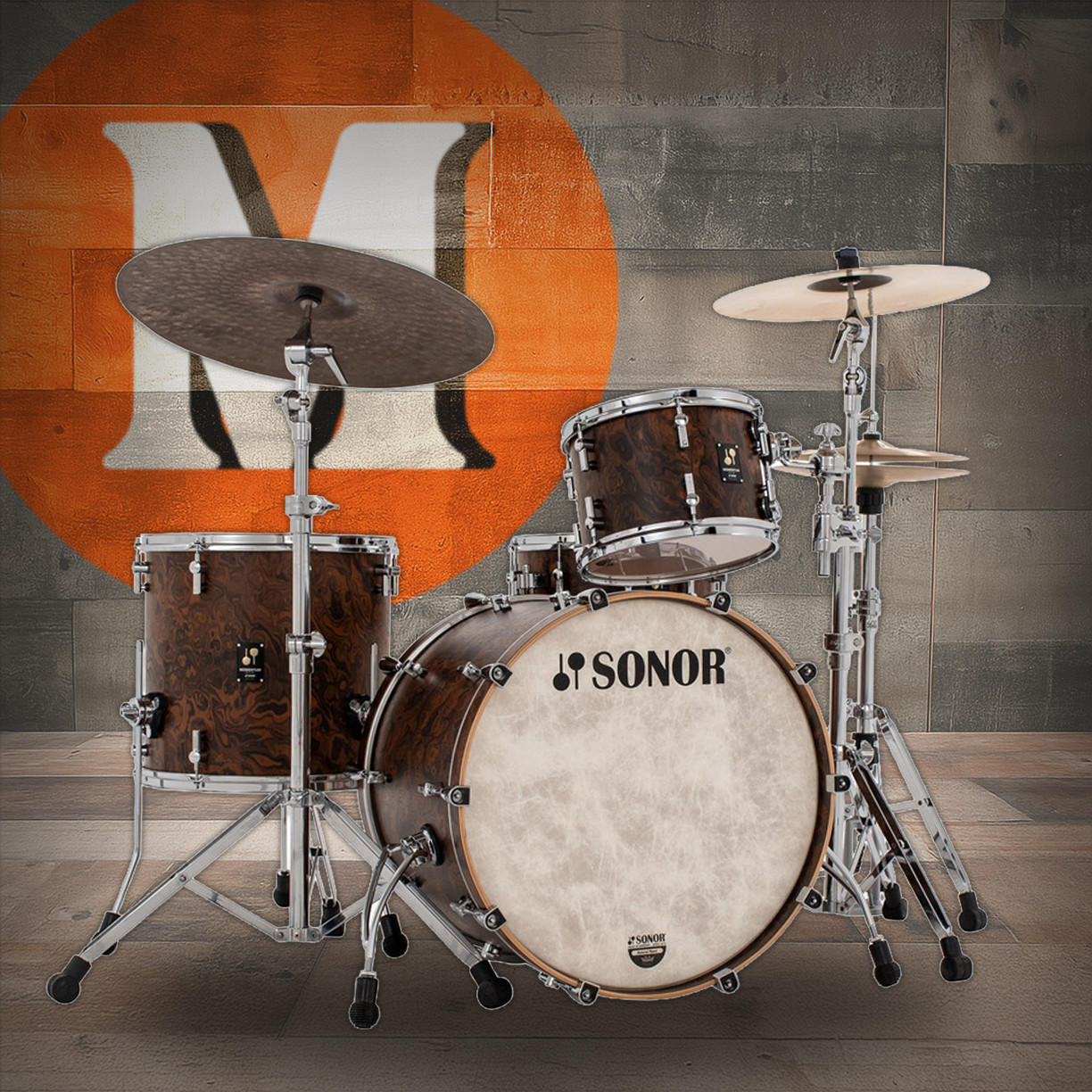 Sonor Momentum Series Birch 3 Piece Shell Pack - California Burl (MTR-322NMCCBU) | Musician Madness