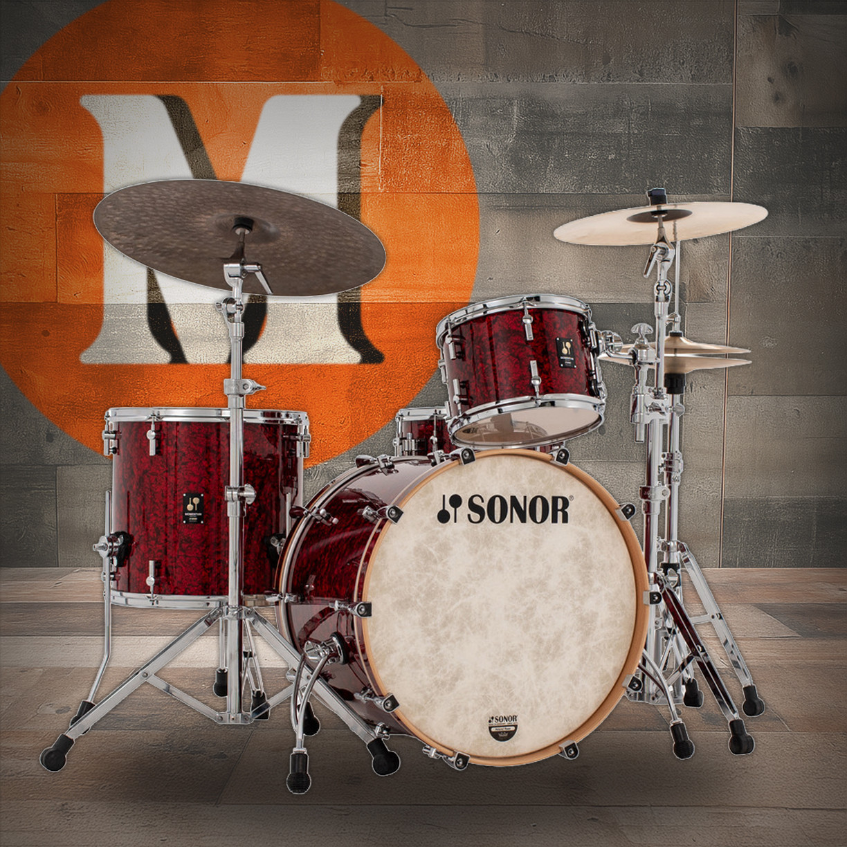 Sonor Momentum Series Beech 3 Piece Shell Pack - Red Pearl (MTB-322NMCREP) | Musician Madness