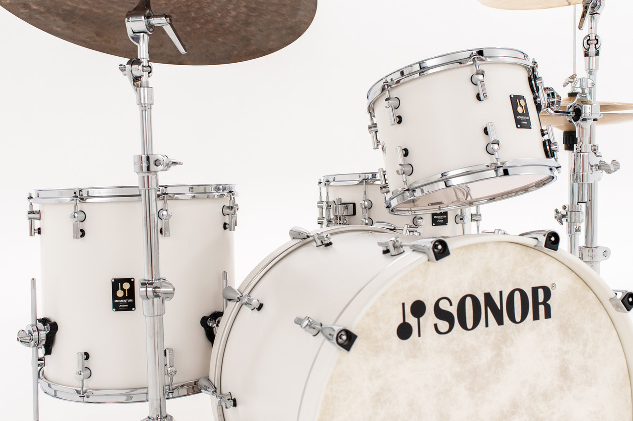 Sonor Momentum Series Birch 3 Piece Shell Pack - Satin Pure White (MTR-322NMCSPW)