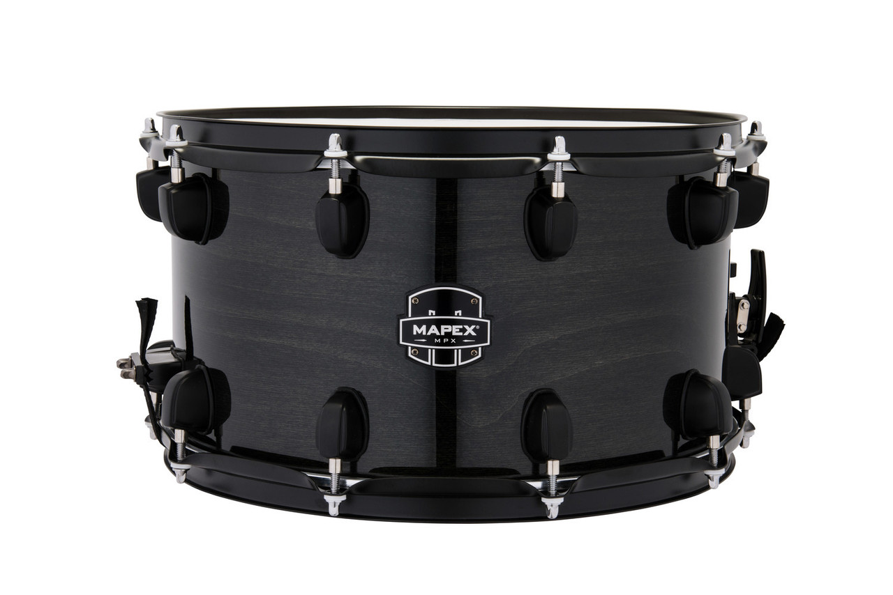 Mapex Mpx 14  In. x8 In. Maple/Poplar Hybrid Shell Snare Drum Trans Midnight Black (MPNMP4800BMB) | Musician Madness