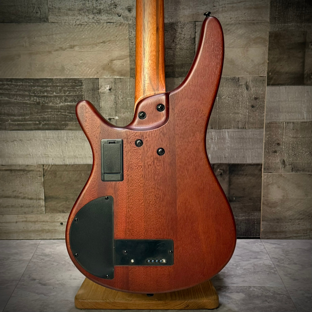 Ibanez SR Bass Workshop 4 String Electric Bass - Hollow Body Fretless - Natural Browned Burst Flat (SRH500FNNF) | Musician Madness