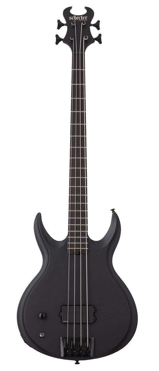 Schecter Devil-4 Left Handed Electric Bass Guitar - Blackout (89) | Musician Madness