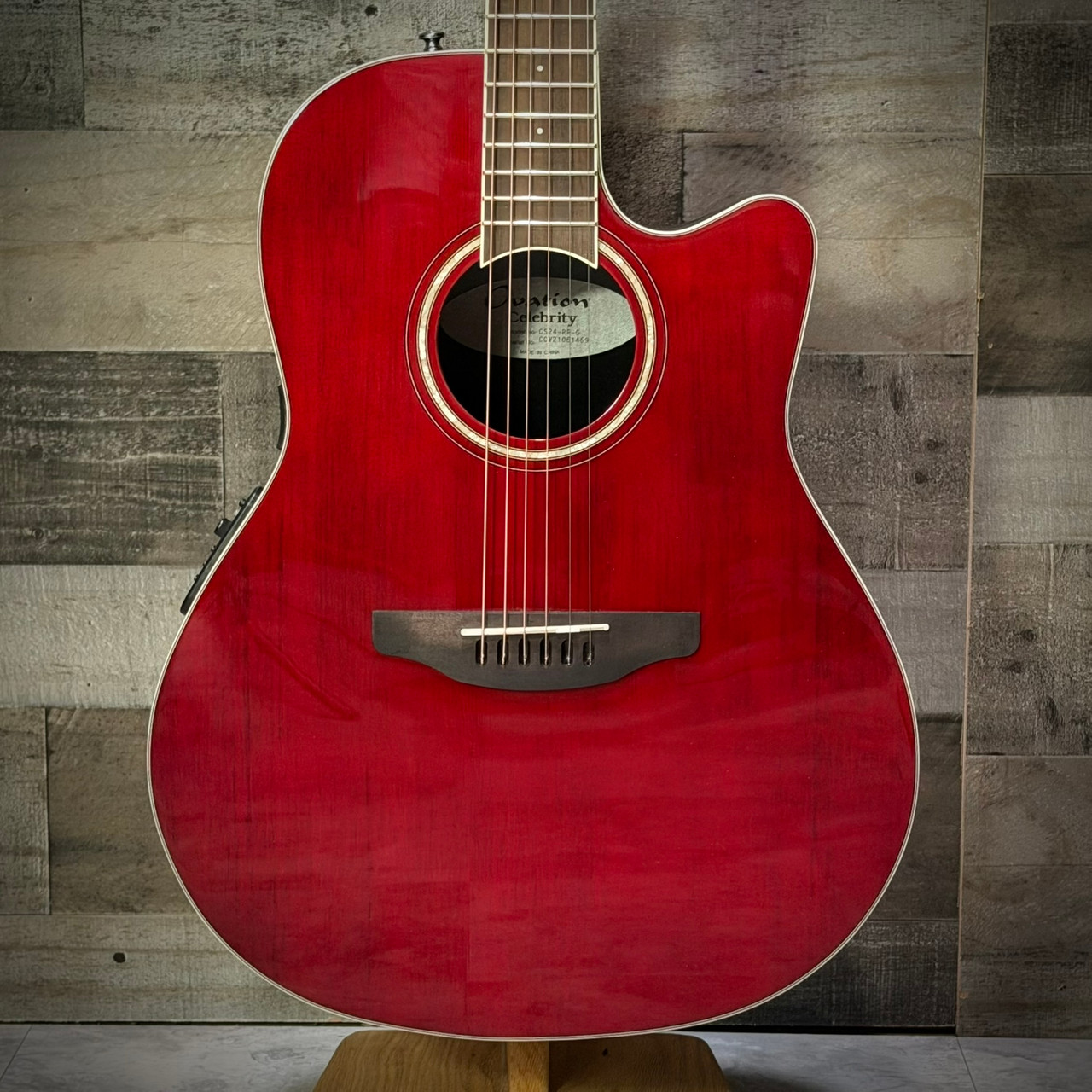 Ovation CS24-RR-G Celebrity Standard Mid-Bowl Acoustic Guitar B-Stock - Ruby Red | Musician Madness