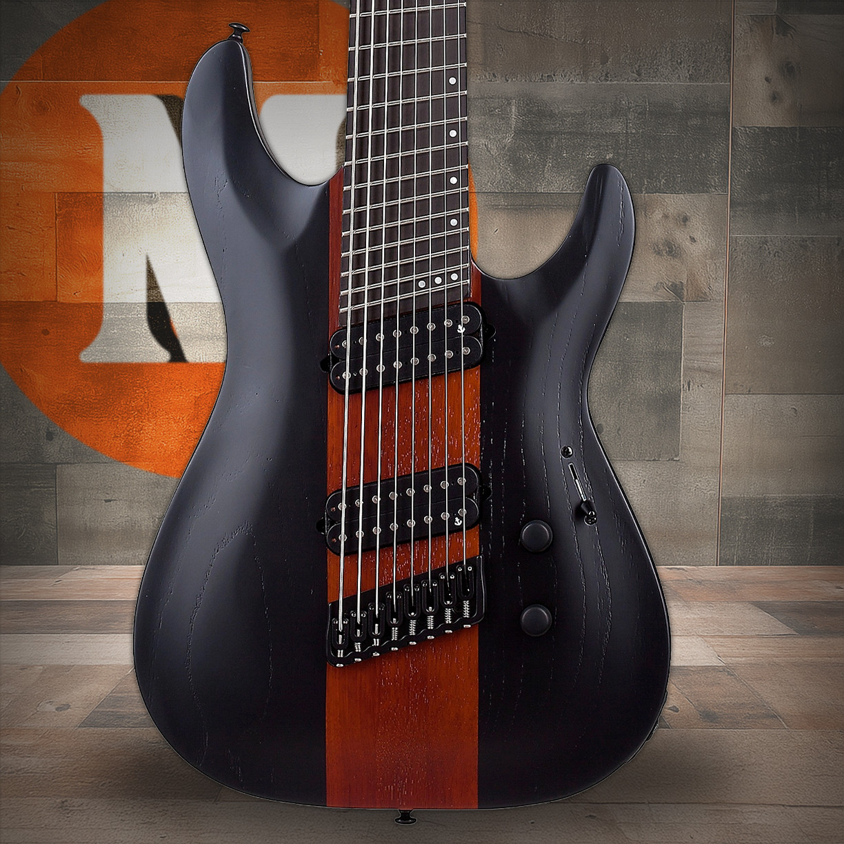 Schecter C-8 Multiscale Rob Scallon 8-string Electric Guitar - Satin Dark Roast (902) | Musician Madness