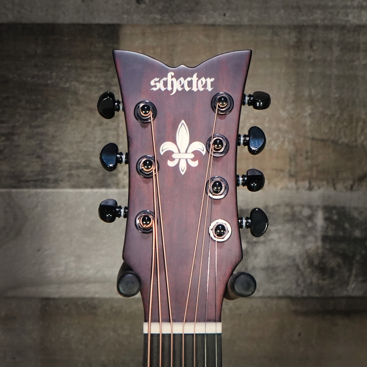 Schecter Regulo Caro-7 Acoustic Acoustic-Electric Guitar - Satin Black (3719) | Musician Madness