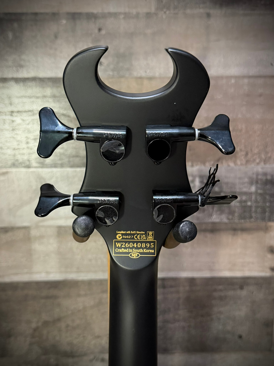 Schecter Devil-4 Left Handed Electric Bass Guitar - Blackout (89) | Musician Madness