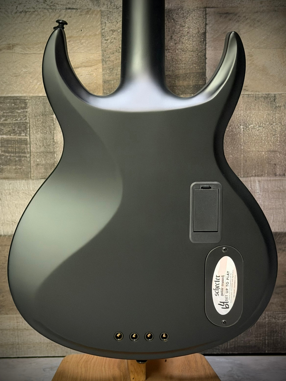 Schecter Devil-4 Left Handed Electric Bass Guitar - Blackout (89) | Musician Madness