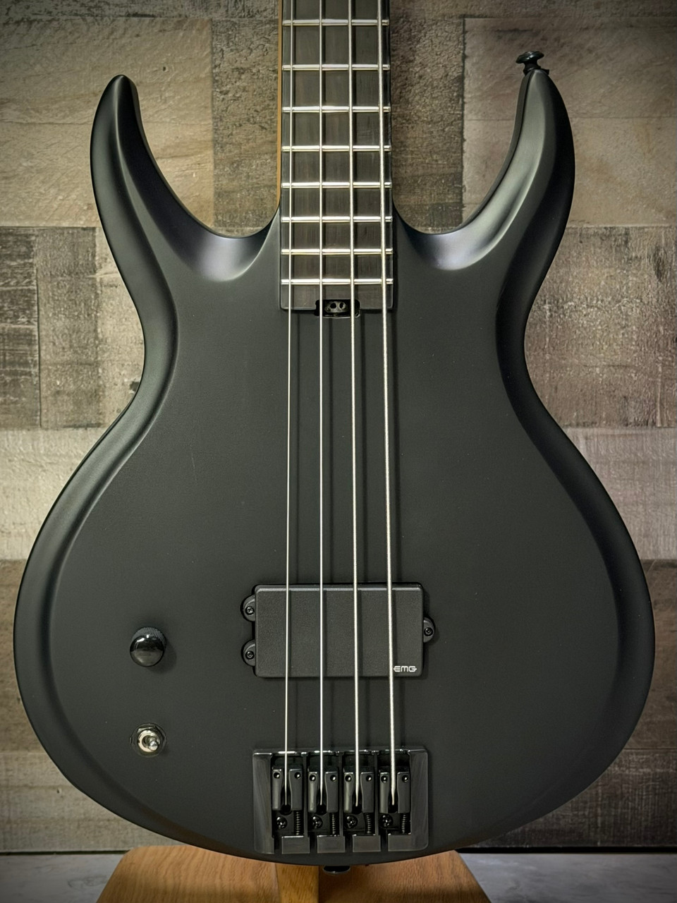 Schecter Devil-4 Left Handed Electric Bass Guitar - Blackout (89) | Musician Madness