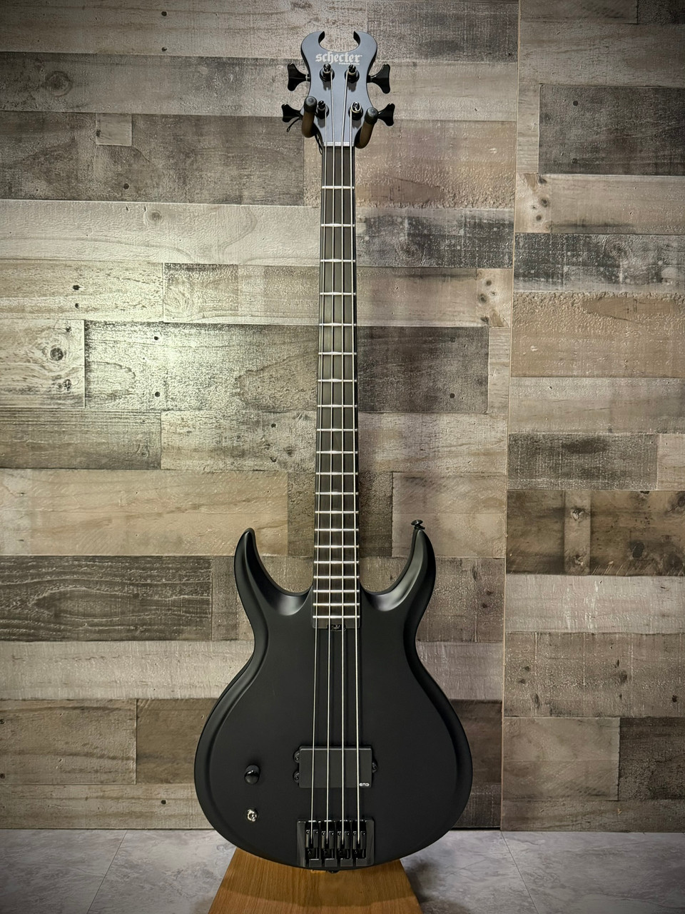 Schecter Devil-4 Left Handed Electric Bass Guitar - Blackout (89