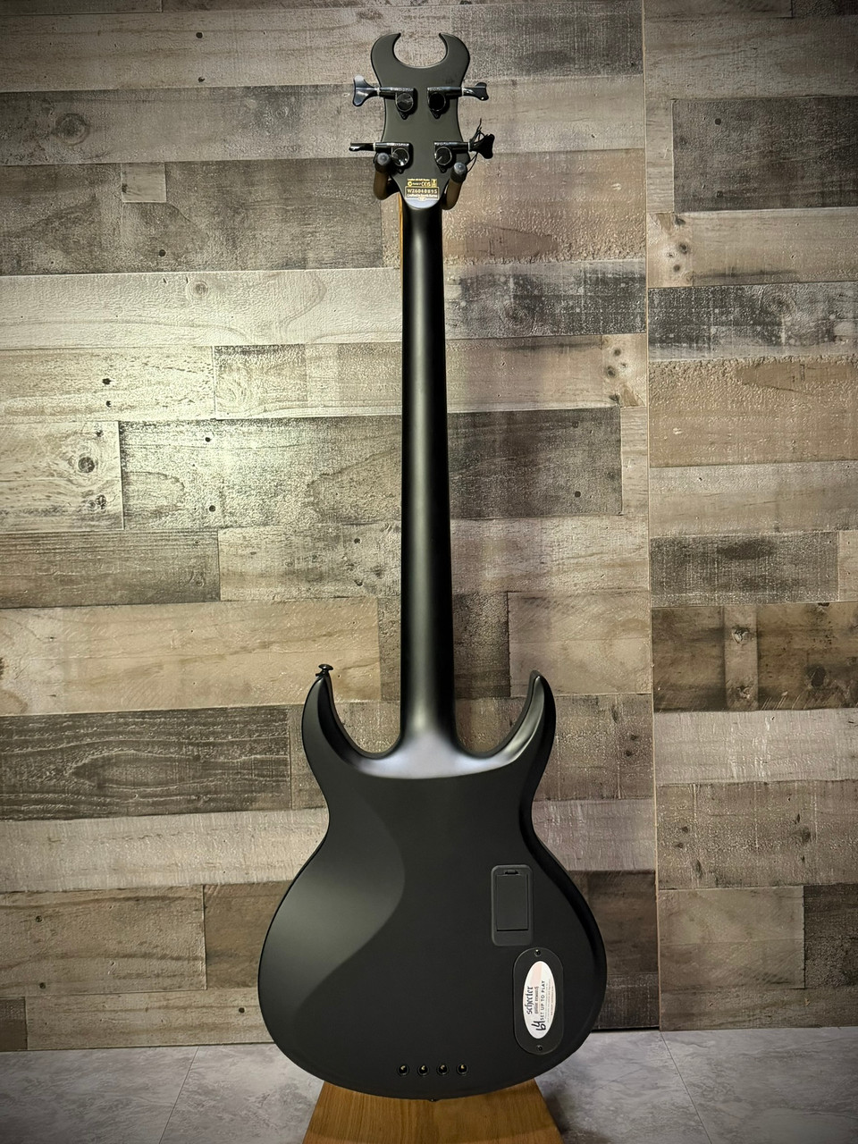 Schecter Devil-4 Left Handed Electric Bass Guitar - Blackout (89