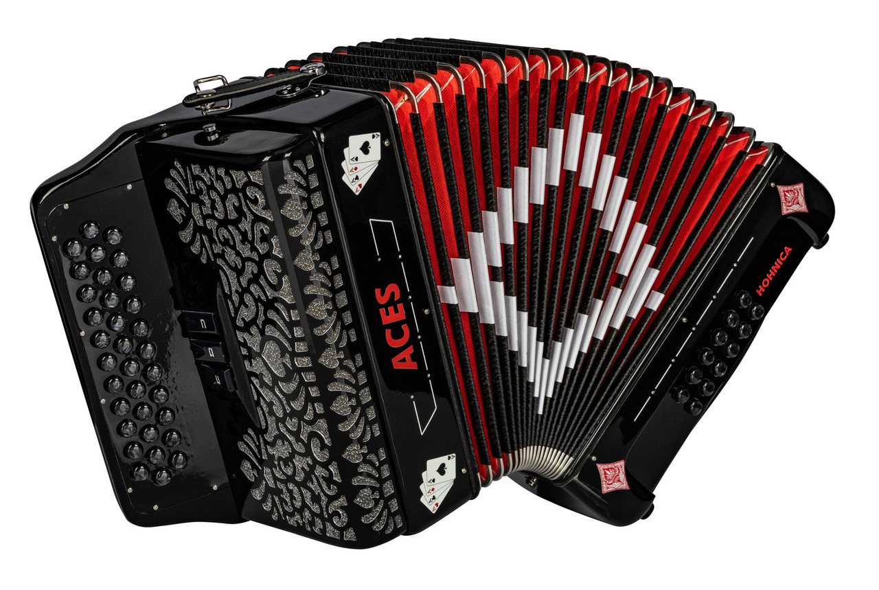 Hohnica Aces Accordion 3-Register EAD Tone - Black (ACES II EBK) | Musician Madness