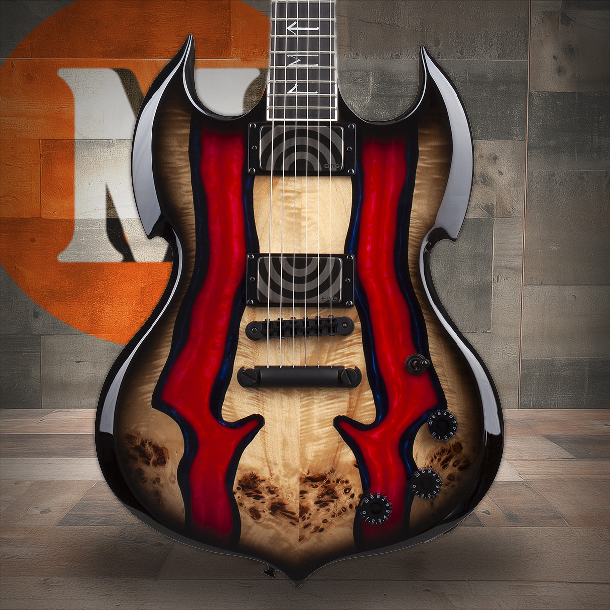 Schecter Wylde Audio Barbarian Special Edition - Blood River Burl (4593) | Musician Madness