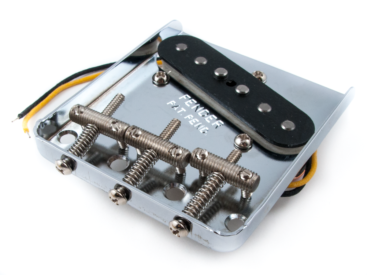 Fender 62 Tele Custom Bridge Assembly with Pickup, Threaded Steel Saddles | Musician Madness