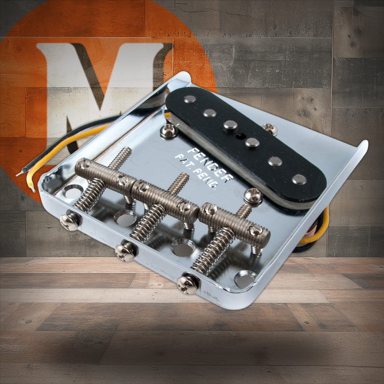 Fender 62 Tele Custom Bridge Assembly with Pickup, Threaded Steel Saddles | Musician Madness