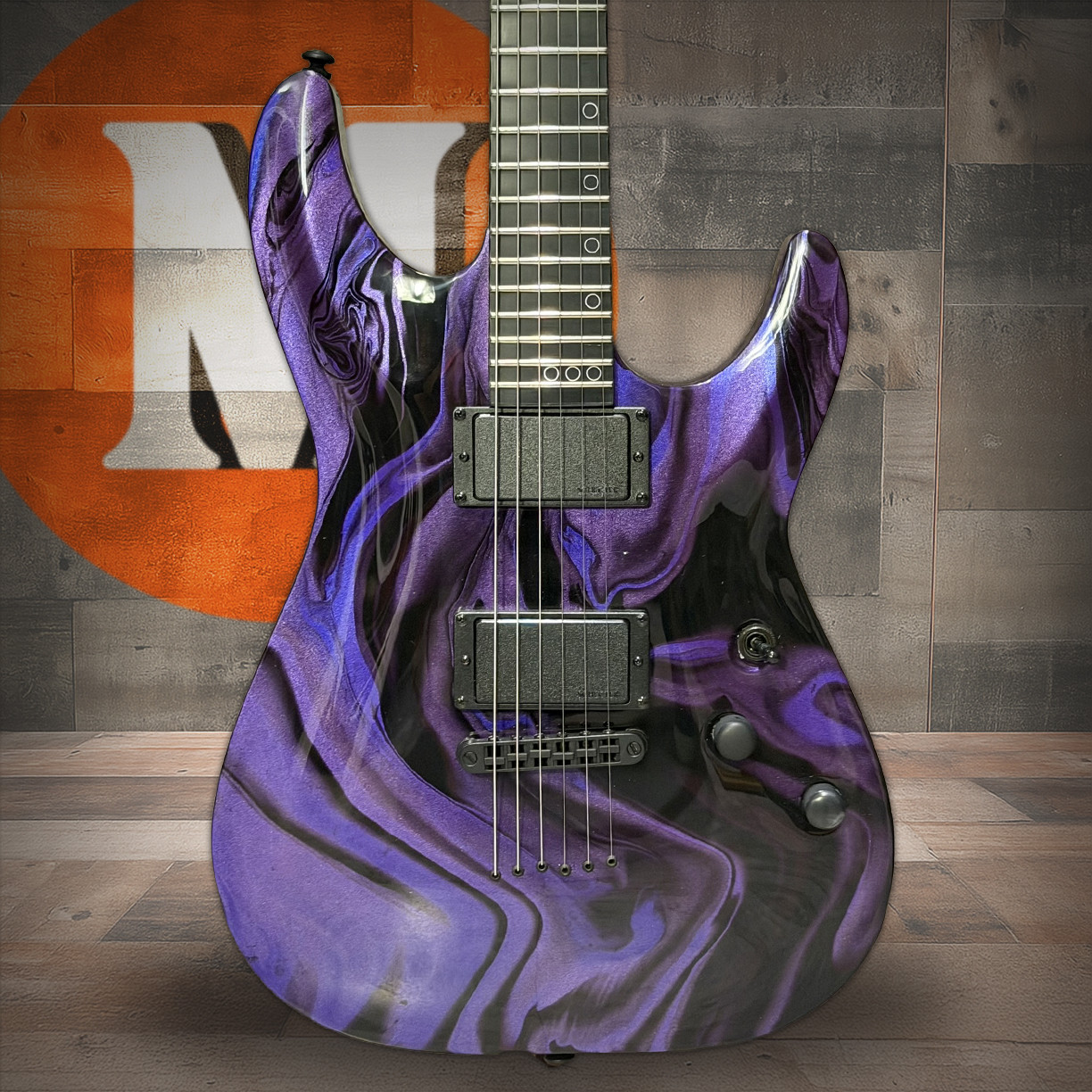 Schecter C-1 Electric Guitar - Hydro Dip Purple Obsidian (4190) | Musician Madness