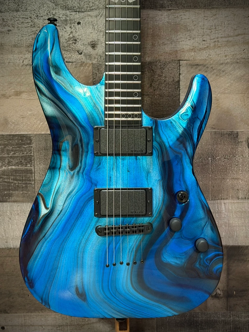 Schecter C-1 Electric Guitar - Hydro Dip Midnight tide (4191) | Musician Madness
