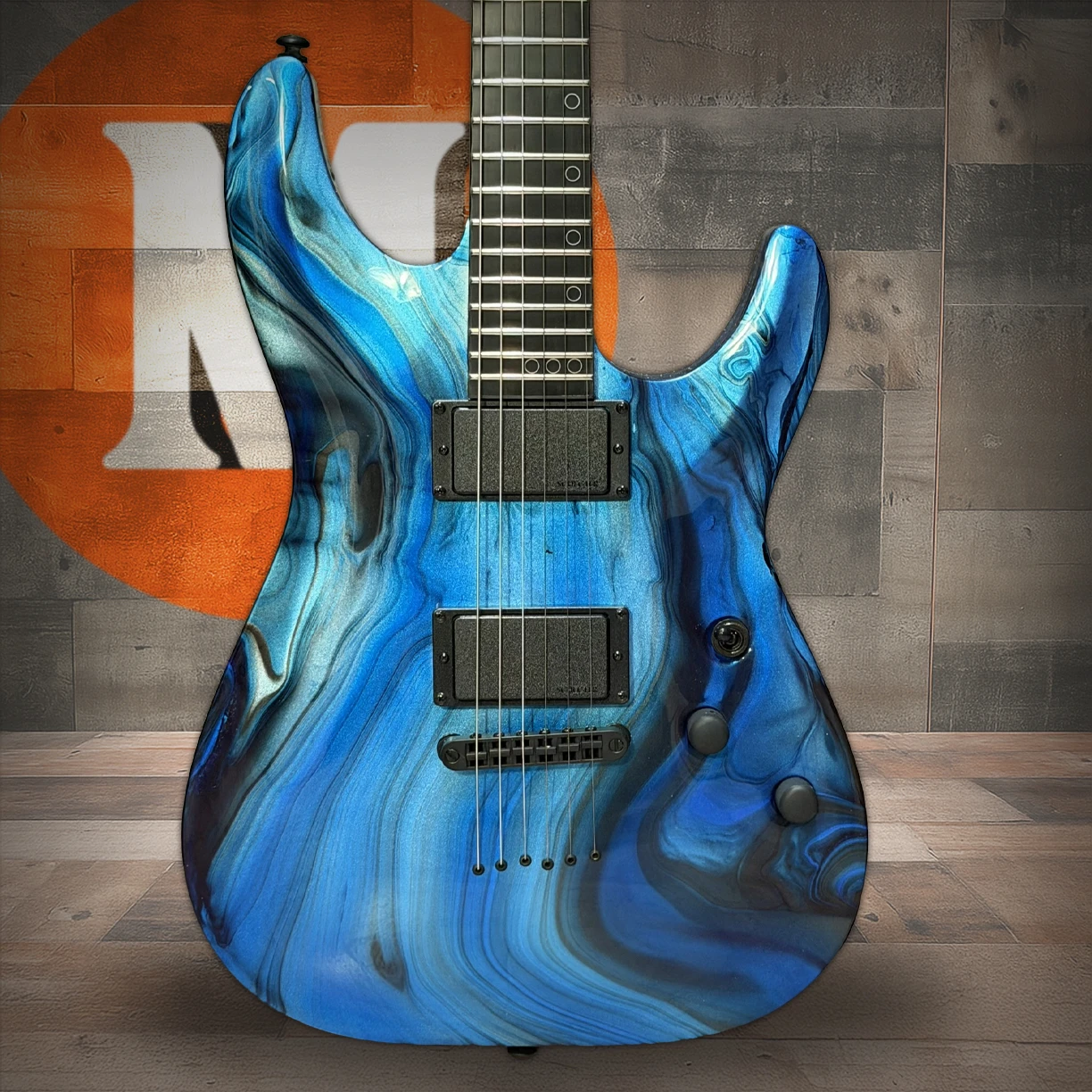 Schecter C-1 Electric Guitar - Hydro Dip Midnight tide (4191) | Musician Madness