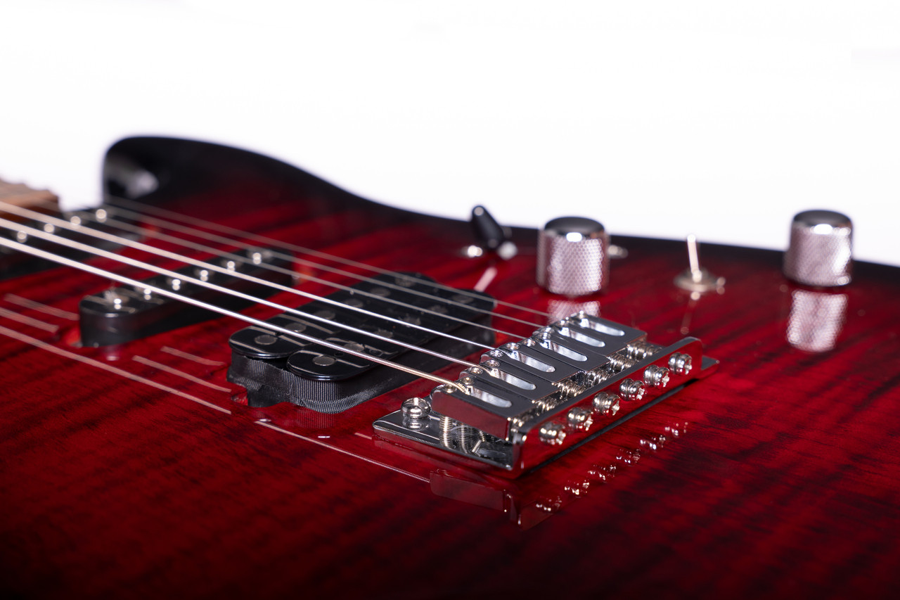 Washburn Sonamaster Elite Double Cutaway Electric Guitar - Flame Red Burst (SE3FRB-U) | Musician Madness