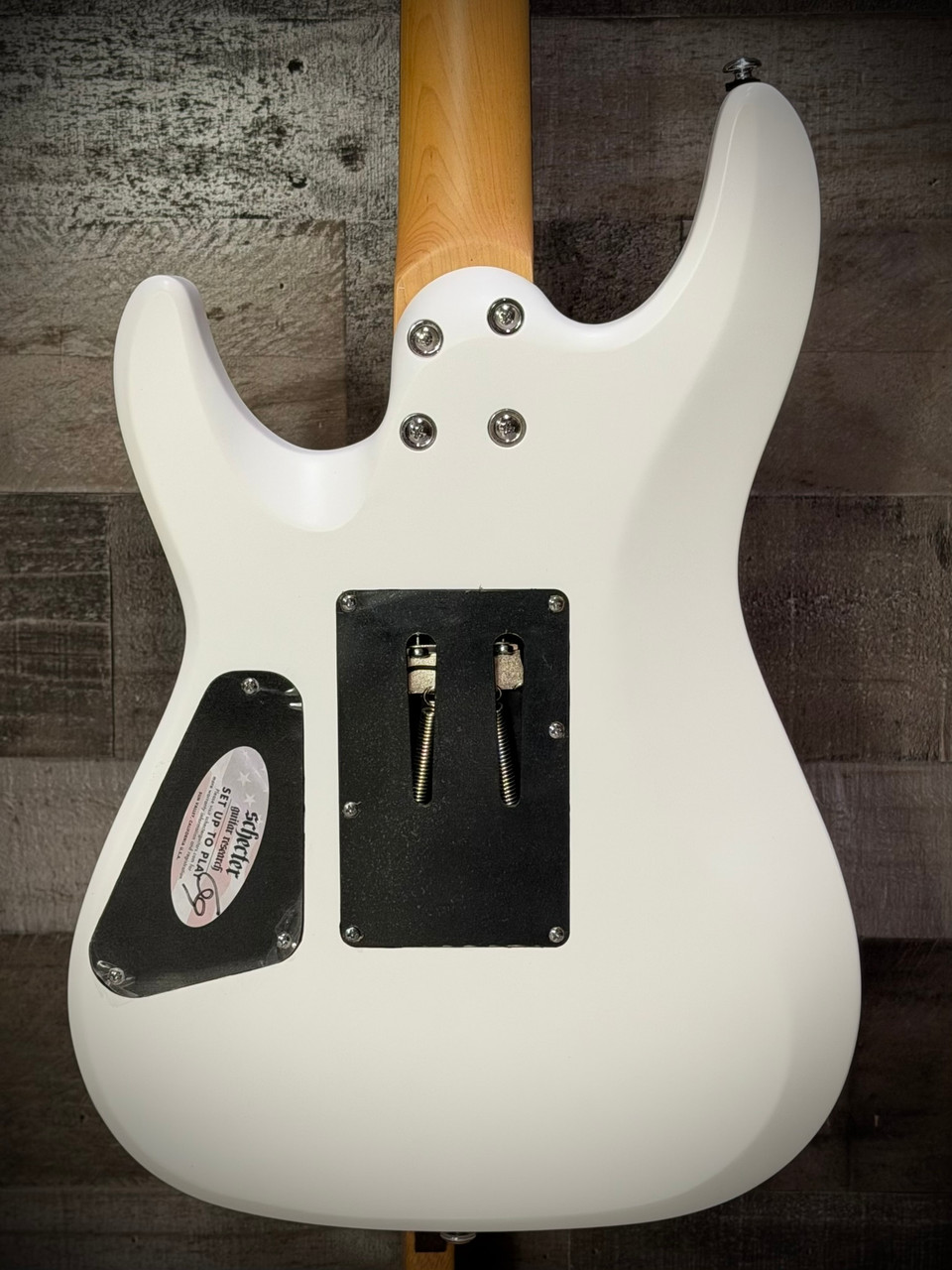 Schecter C-6 FR Deluxe Electric Guitar - Satin White (435) | Musician Madness